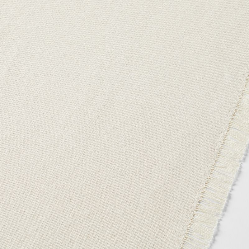 Craft 120" Birch Beige Organic Cotton Fringe Table Runner - image 3 of 4