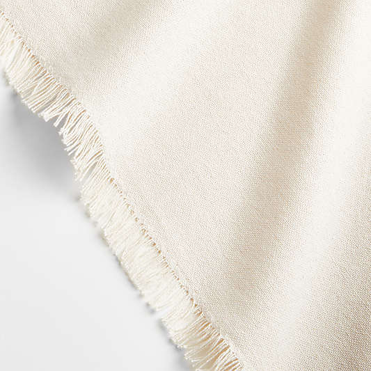 Craft Birch Beige Fringe Organic Cotton Tablecloth