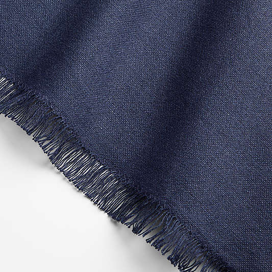 Craft Deep Indigo Organic Cotton Fringe Tablecloth