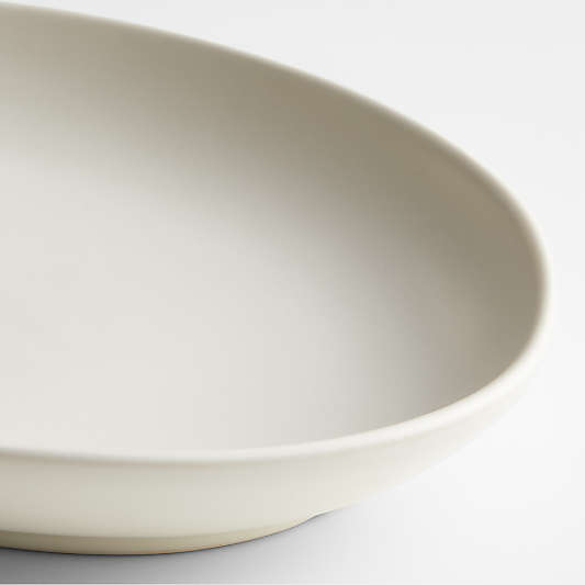 Craft Linen Cream Medium Oval Serving Platter