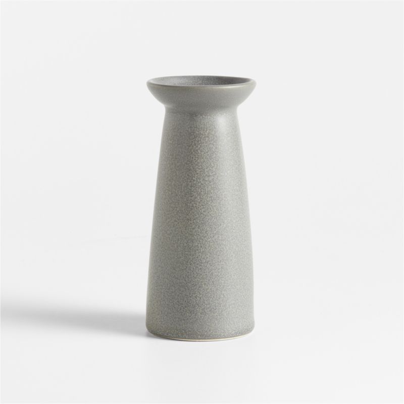 Craft Charcoal Grey Ceramic Taper Candle Holder 5"