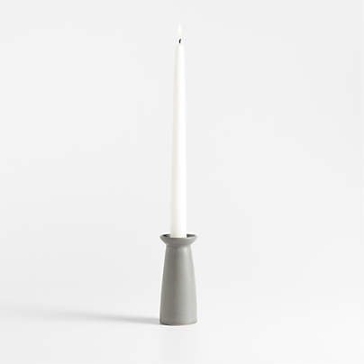 Craft Charcoal Grey Ceramic Taper Candle Holder 5"