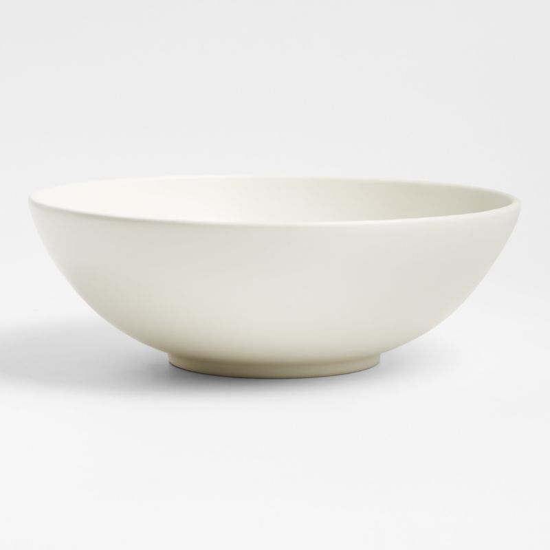 Craft Linen Cream Serving Bowl + Reviews | Crate & Barrel
