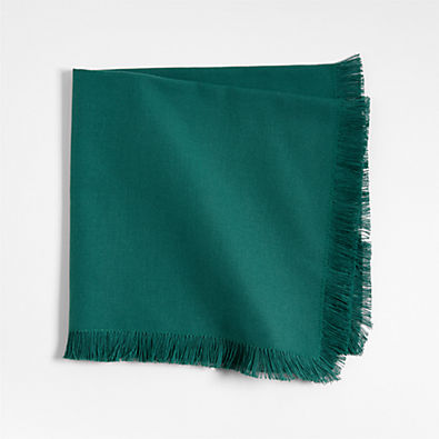 View Craft Smokey Pine Organic Cotton Fringe Napkin details