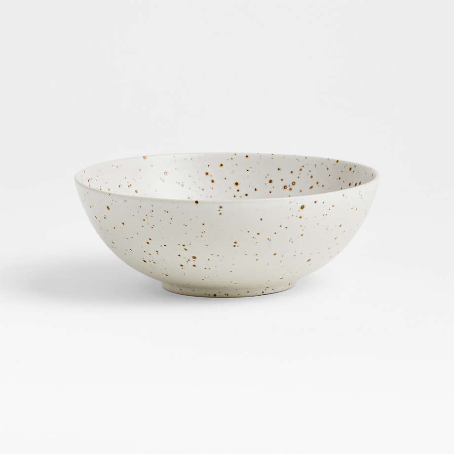 Craft 8" Speckled White Cereal Bowl + Reviews Crate & Barrel