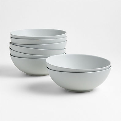 View Craft 8" Stone Blue Bowls, Set of 8 details