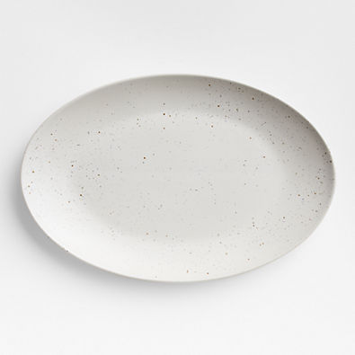 View Craft Speckled White Large Oval Serving Platter details
