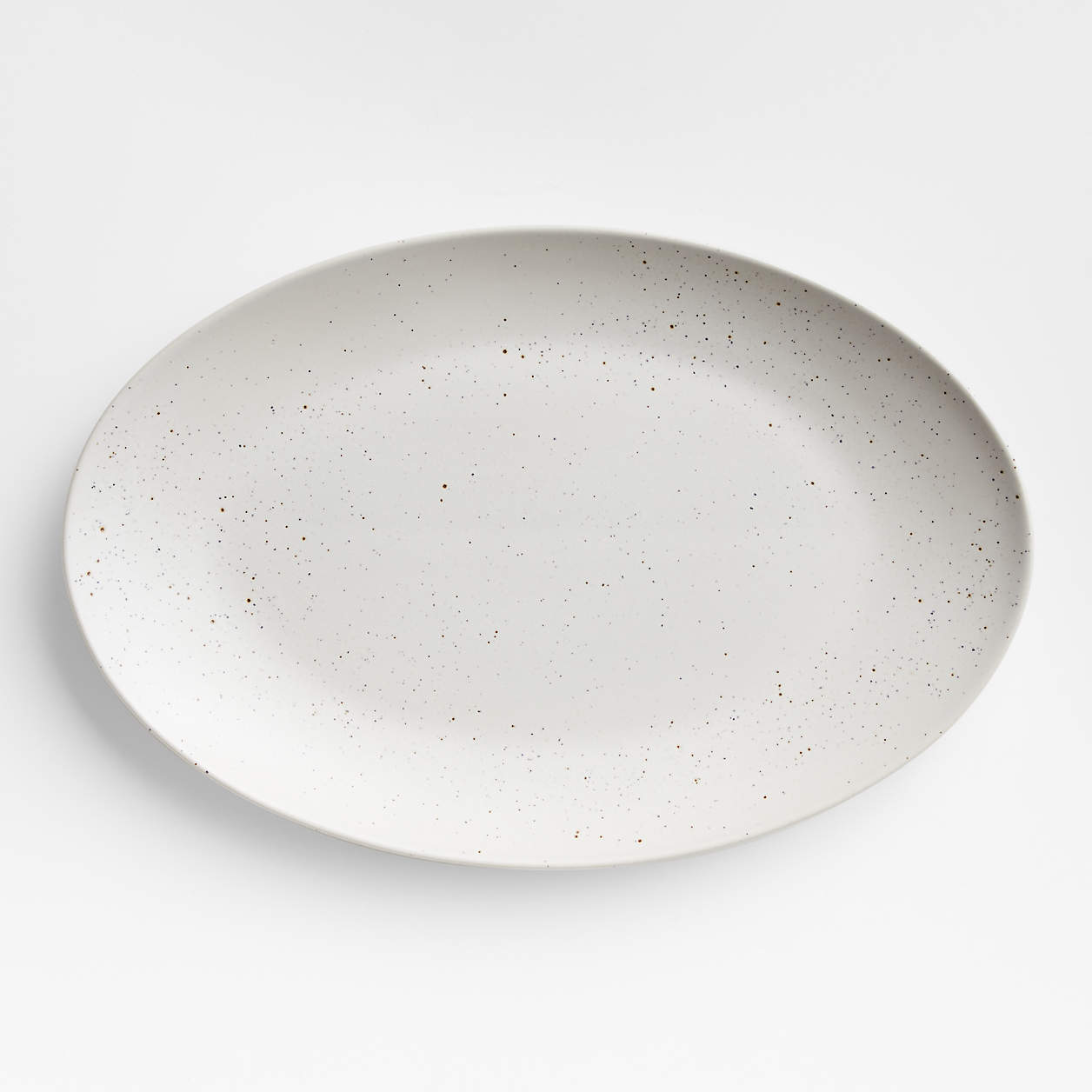 Craft Speckled White Large Oval Serving Platter + Reviews Crate & Barrel