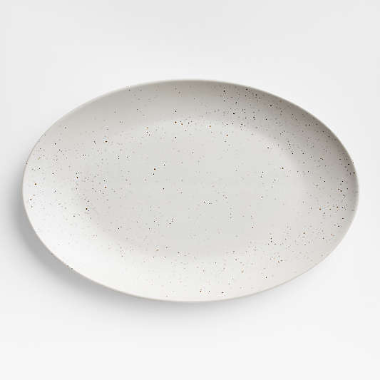 Craft Speckled White Large Oval Serving Platter