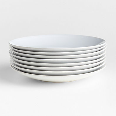 View Craft White Stoneware Coupe Dinner Plates, Set of 8 details