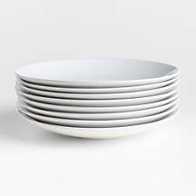 Craft White Stoneware Coupe Dinner Plates, Set of 8 + Reviews | Crate & Barrel