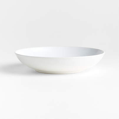 Craft White Stoneware Low Bowl