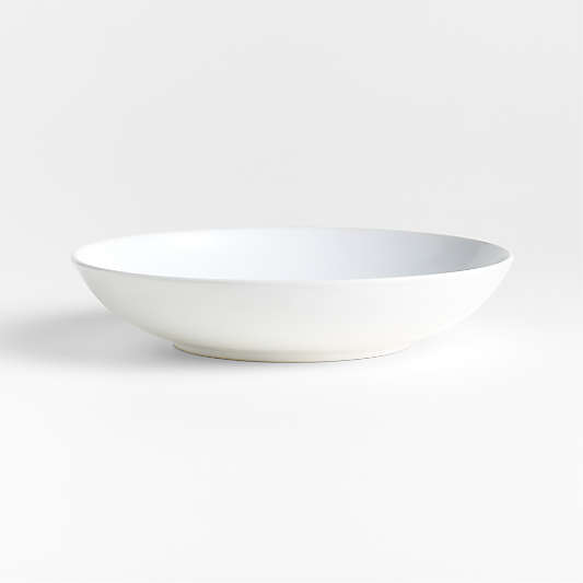 Craft White Stoneware Low Bowls, Set of 8