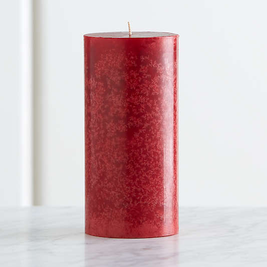 Red Cranberry Scented Pillar Candle 3x6