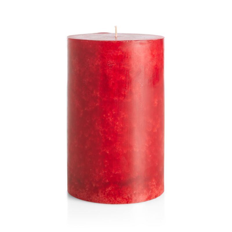 Red Cranberry Scented Pillar Candle 4x6 - image 3 of 5