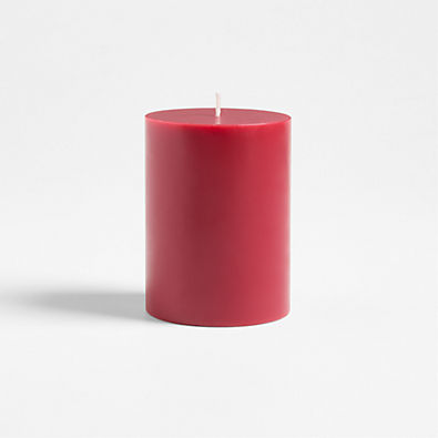 View 3"x4" Cranberry Scented Pillar Candle details