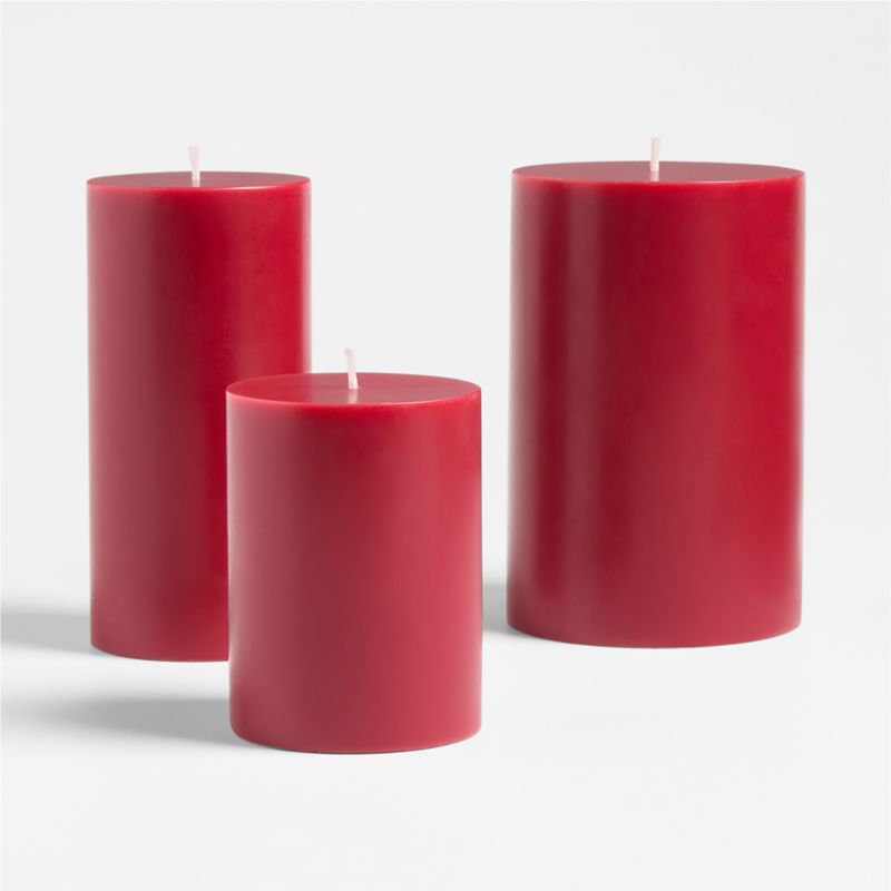 3"x6" Cranberry Scented Pillar Candle - image 1 of 5