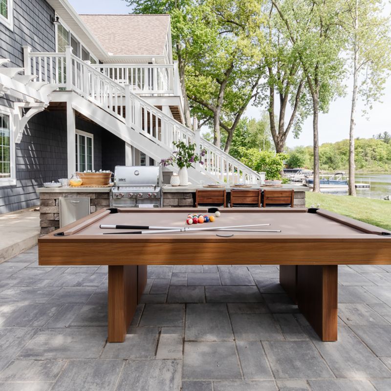 Outdoor Pool Table with Dining Top and Pool Accessories + Reviews 