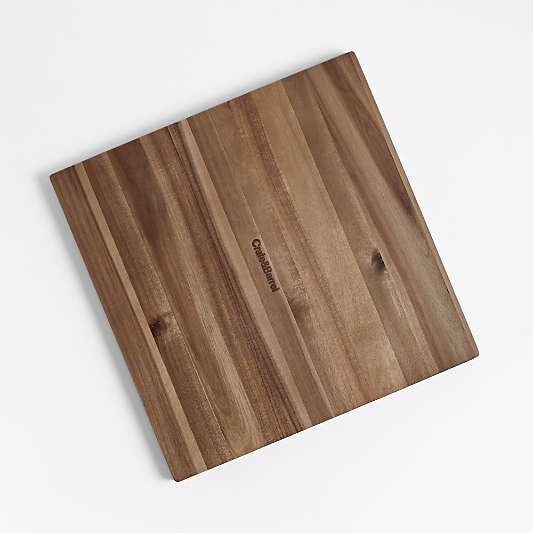 Crate & Barrel Acacia Wood Cutting Board 16"x16"x0.75"