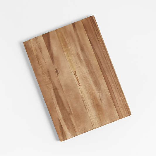 Crate & Barrel Acacia Wood Cutting Board 18"x13"x0.75"