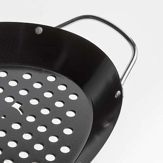 Crate & Barrel Outdoor Double Non-Stick Chicken Roaster Pan