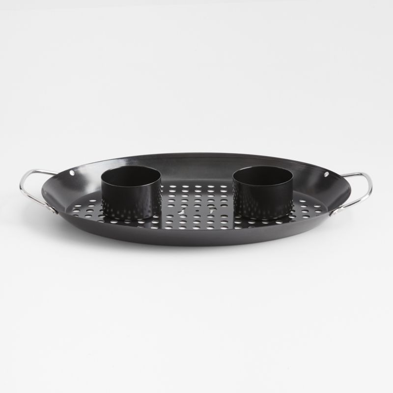 Crate & Barrel Outdoor Double Non-Stick Chicken Roaster Pan - image 0 of 5