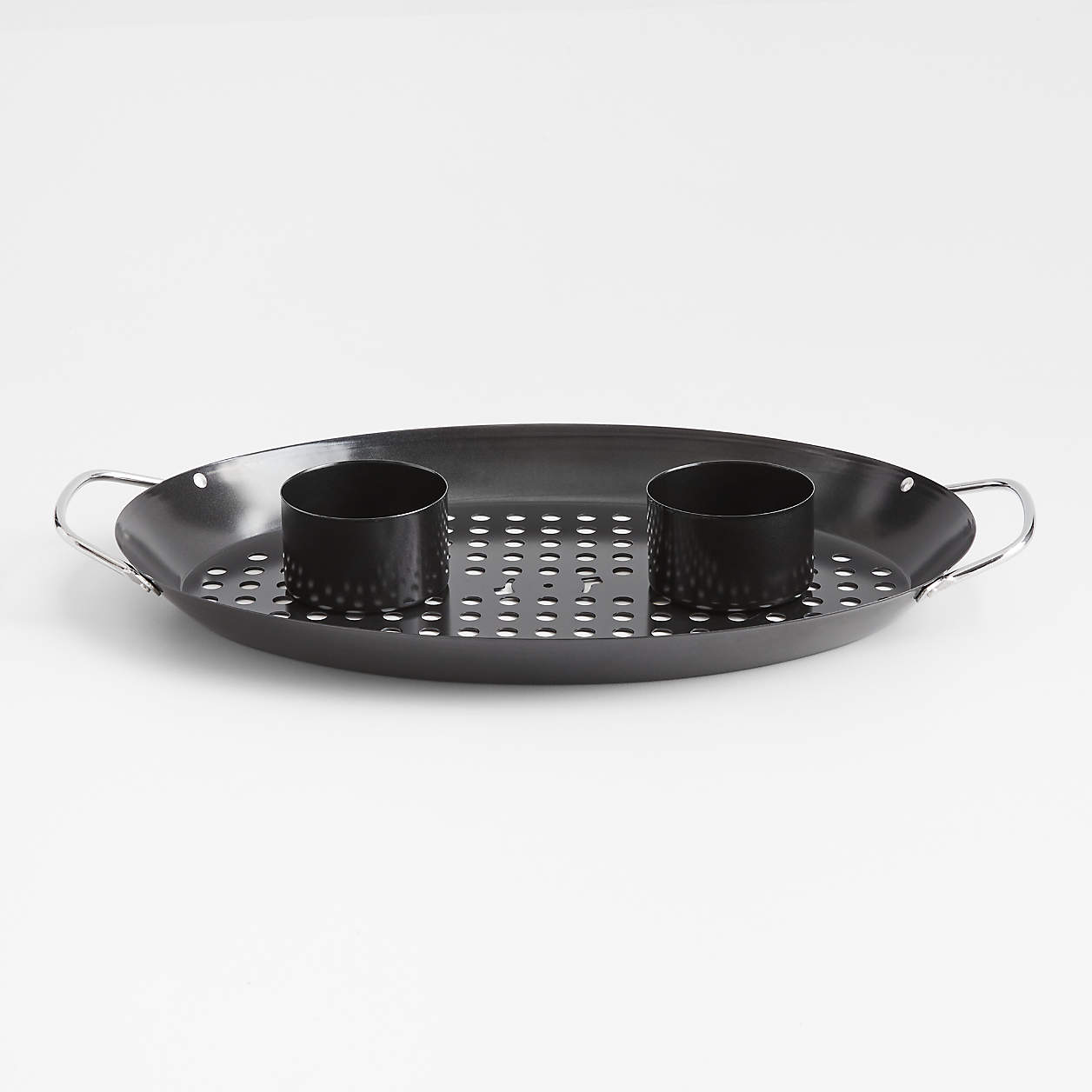 Crate & Barrel Outdoor Double Non-Stick Chicken Roaster Pan + Reviews ...