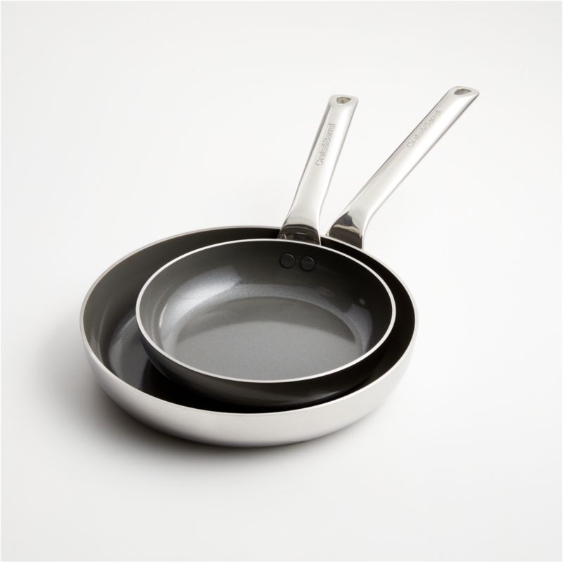 Crate & Barrel EvenCook Core ® 8" and 10" Ceramic Non-Stick Fry Pan Set - image 3 of 6