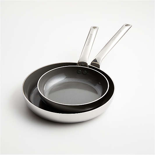 Crate & Barrel EvenCook Core ® 8" and 10" Ceramic Non-Stick Fry Pan Set