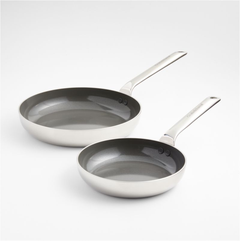 GP5 Stainless Steel 8, 10 and 12 Frypan Set, Champagne Handles