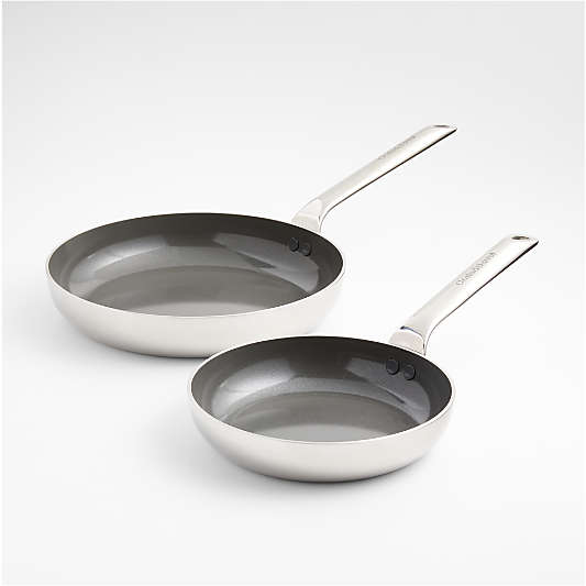 Crate & Barrel EvenCook Core ® 8" and 10" Ceramic Non-Stick Fry Pan Set