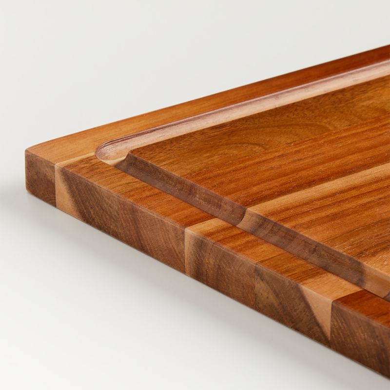 Crate & Barrel Acacia Wood Cutting Board 20"x15"x0.75"
