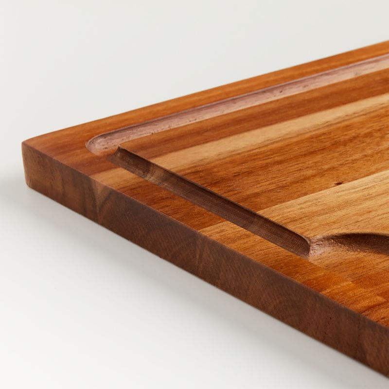 Crate & Barrel Acacia Wood Cutting Board 24"x18"x0.75"