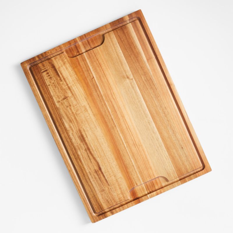 Crate & Barrel Acacia Wood Cutting Board 24"x18"x0.75"