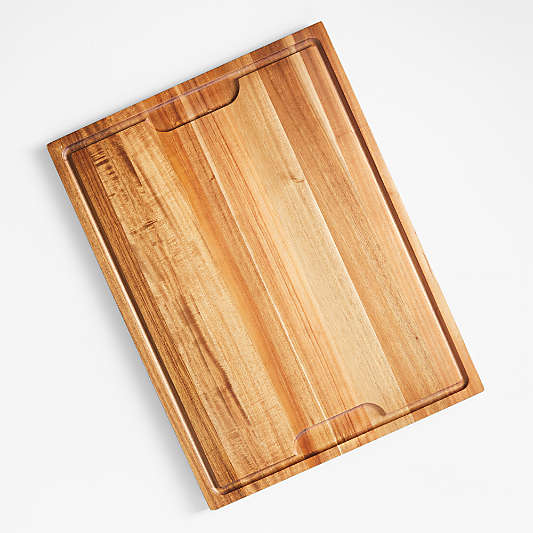 Crate & Barrel Acacia Wood Cutting Board 24"x18"x0.75"