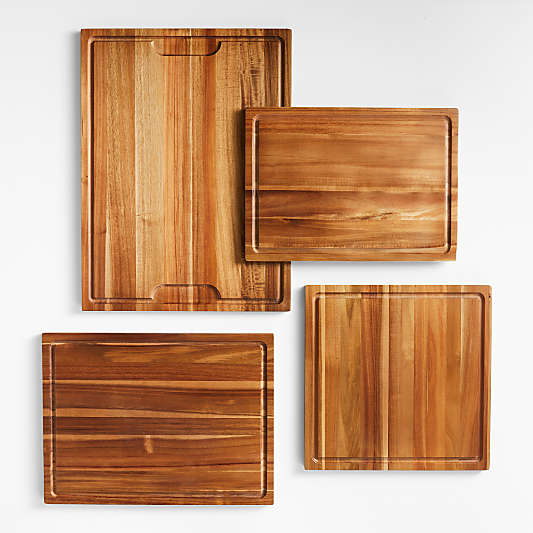 Crate & Barrel Acacia Edge-Grain Cutting Board