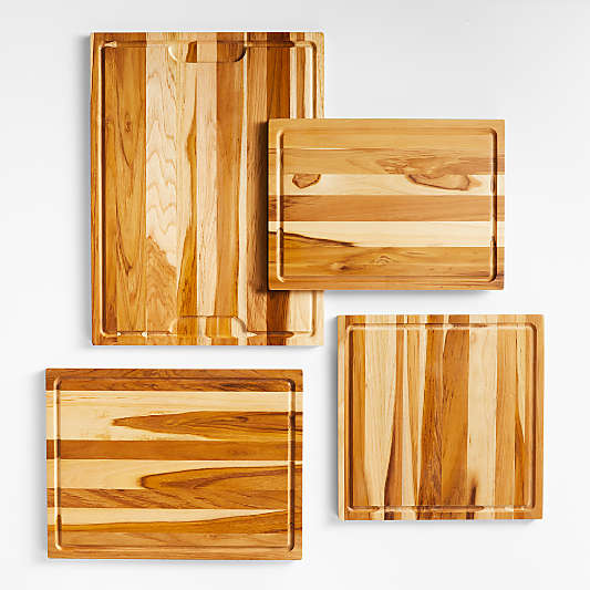 Crate & Barrel Teak Reversible Cutting Board