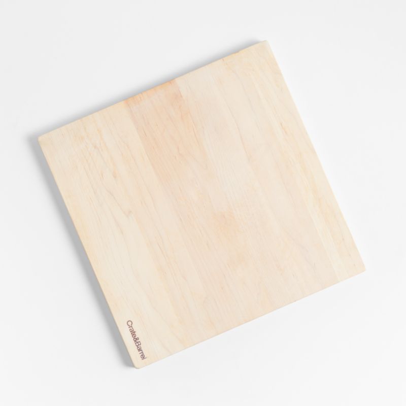 Crate & Barrel Reversible Maple Wood Cutting Board 16"x16"x0.75"