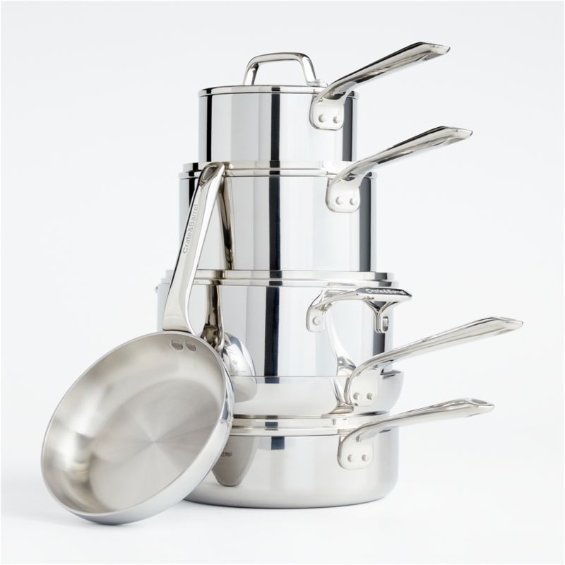 Crate & Barrel EvenCook Core ® 10-Pc. Stainless Steel Cookware Set - image 9 of 12