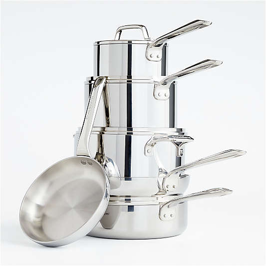 Crate & Barrel EvenCook Core ® 10-Pc. Stainless Steel Cookware Set