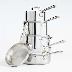 Crate&Barrel Calphalon ® Signature 10-Piece Stainless Steel Cookware Set  with Double Bonus