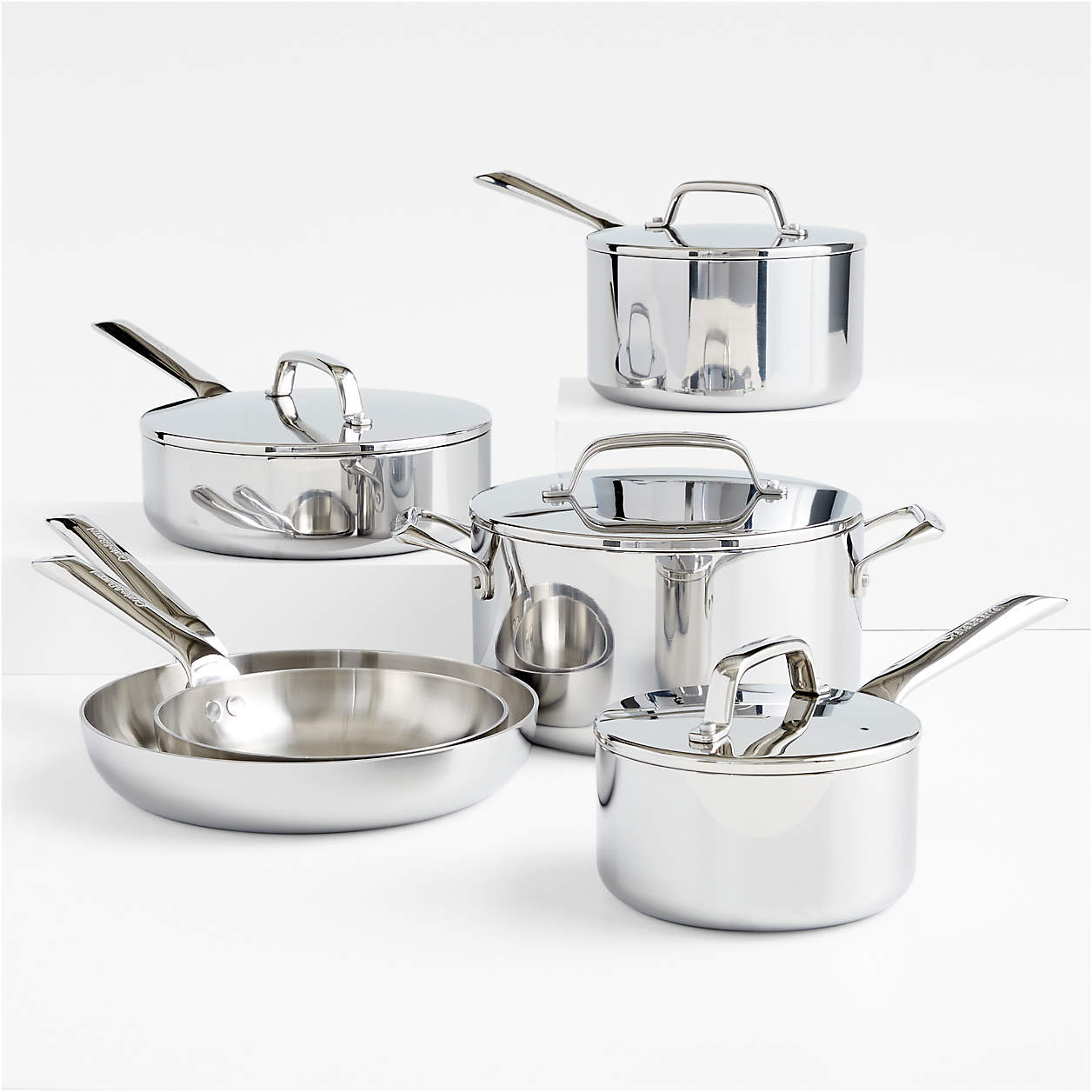 Crate & Barrel EvenCook Core 10Pc. Stainless Steel Cookware Set