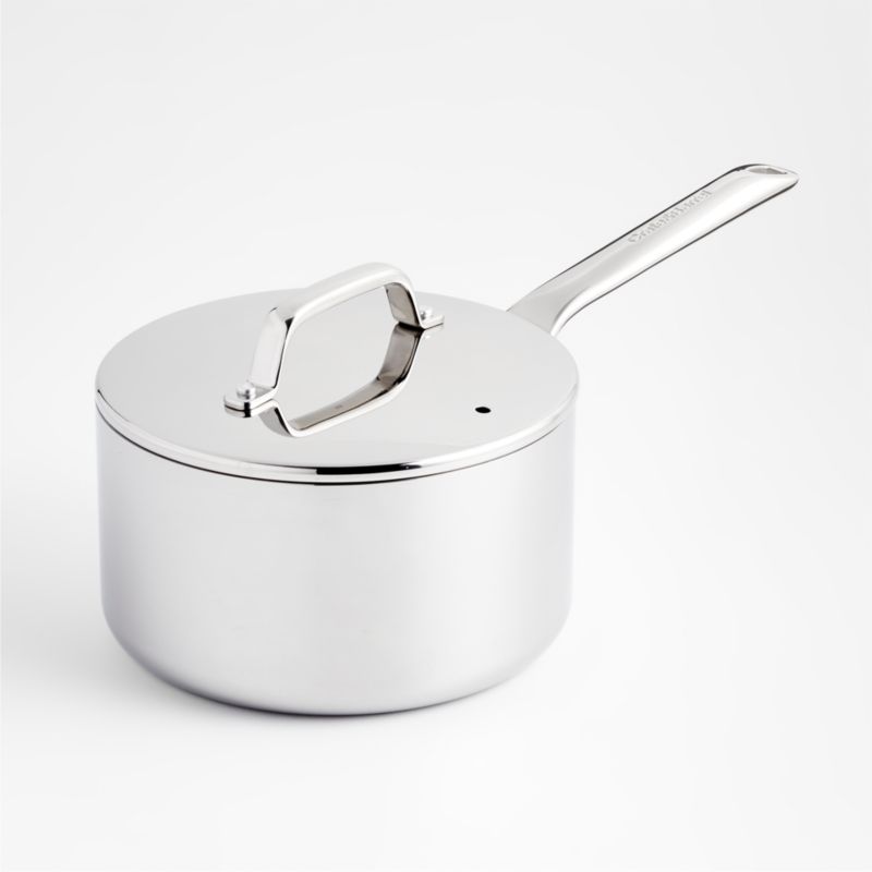 Crate&Barrel Crate & Barrel EvenCook Core™ 3.5 Qt. Stainless Steel Everyday  Pan with Lid