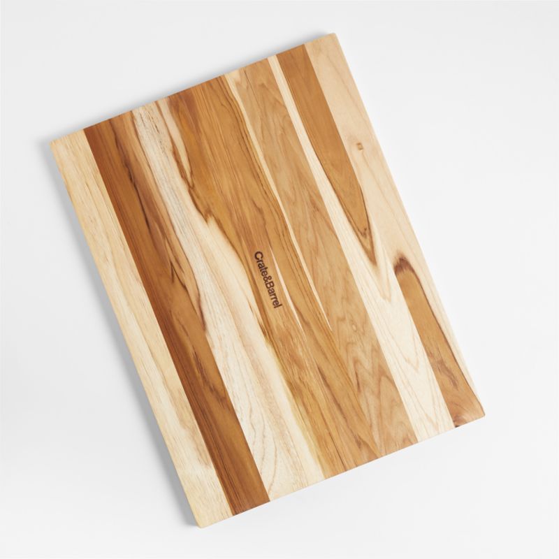 Crate & Barrel Reversible Teak Wood Cutting Board 24"x18"x0.75" - image 3 of 8