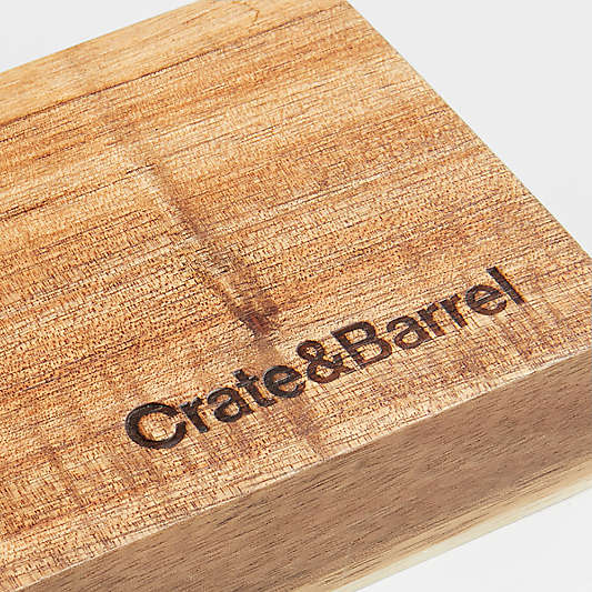 Crate & Barrel Wooden Magnetic Knife Holder Bar