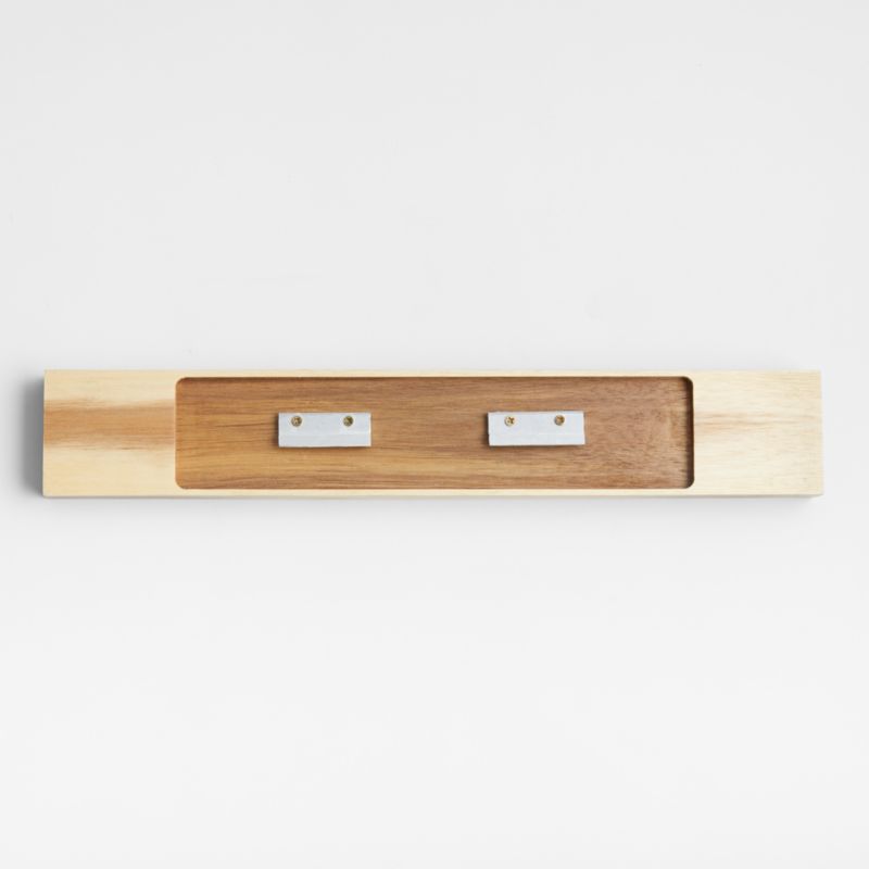 Crate & Barrel Wooden Magnetic Knife Holder Bar - image 3 of 5