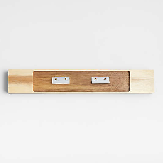 Crate & Barrel Wooden Magnetic Knife Holder Bar