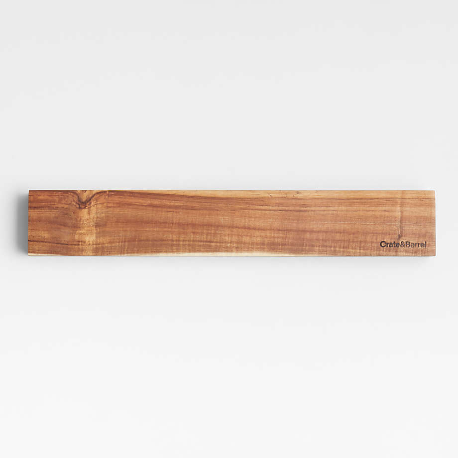 Crate & Barrel Wooden Magnetic Knife Holder Bar + Reviews