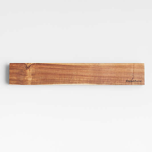 Crate & Barrel Wooden Magnetic Knife Holder Bar