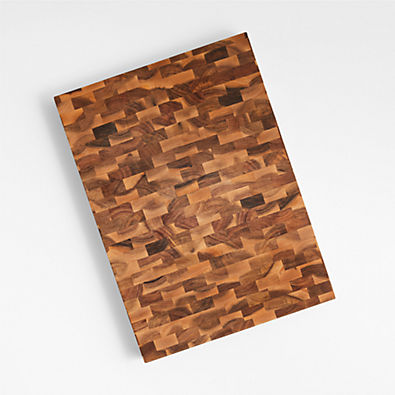 View Crate & Barrel Rectangular Acacia End-Grain Cutting Board details